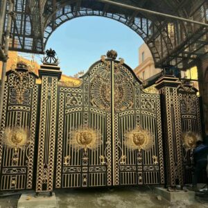 buckingham - door - wrought - iron - ag ایده درب ورودی ساختمان لوکس