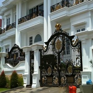 villa - door - wrought - iron - gt درب حیاط لاکچری مدرن