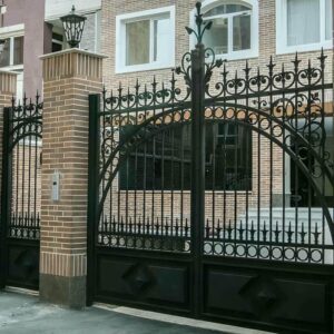 villa - door - wrought - iron - wj خرید درب حیاط لوکس