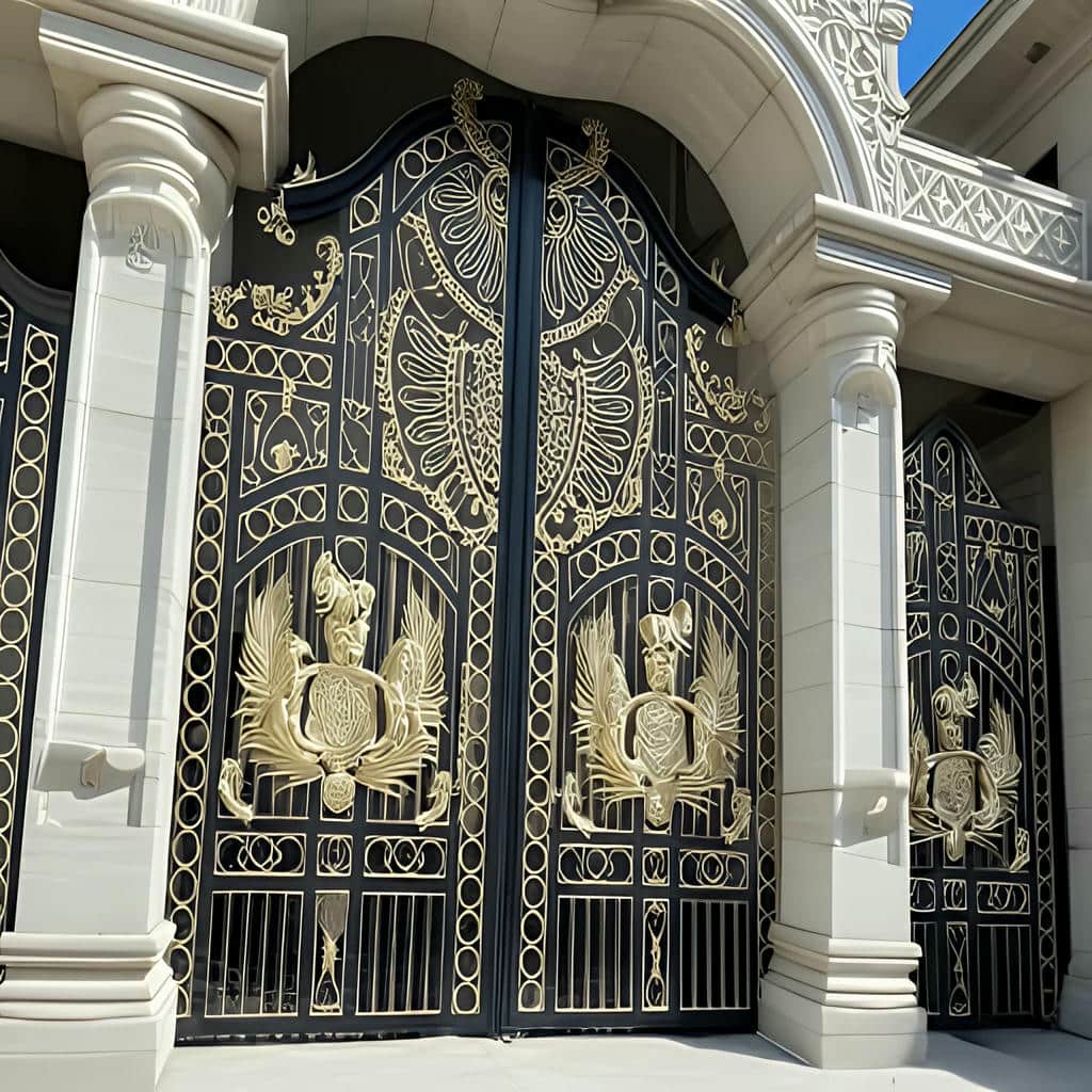 خرید درب حیاط فرفورژه کلاسیک در بیرجند