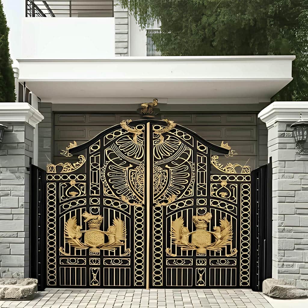 نصب درب حیاط فلزی ساده در اندیشه