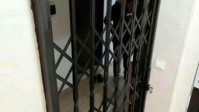 درب آکاردئونی فلزی در اهواز