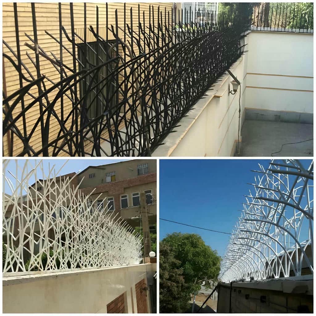 نصب حفاظ شاخ گوزنی دیوار ساختمان ضدزنگ تقویت شده در محمودآباد