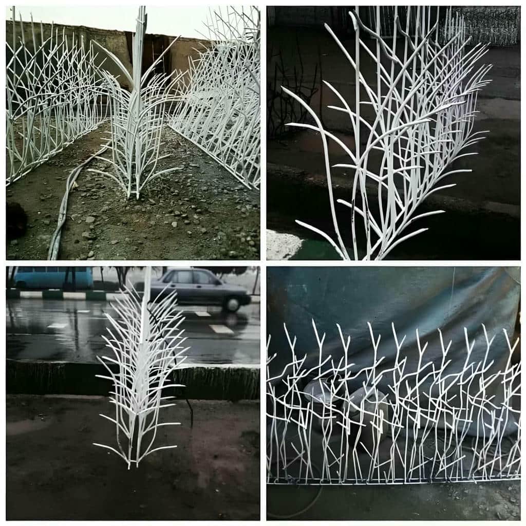 نصب حفاظ شاخ گوزنی دیوار ساختمان رنگ کوره ای در ساوه