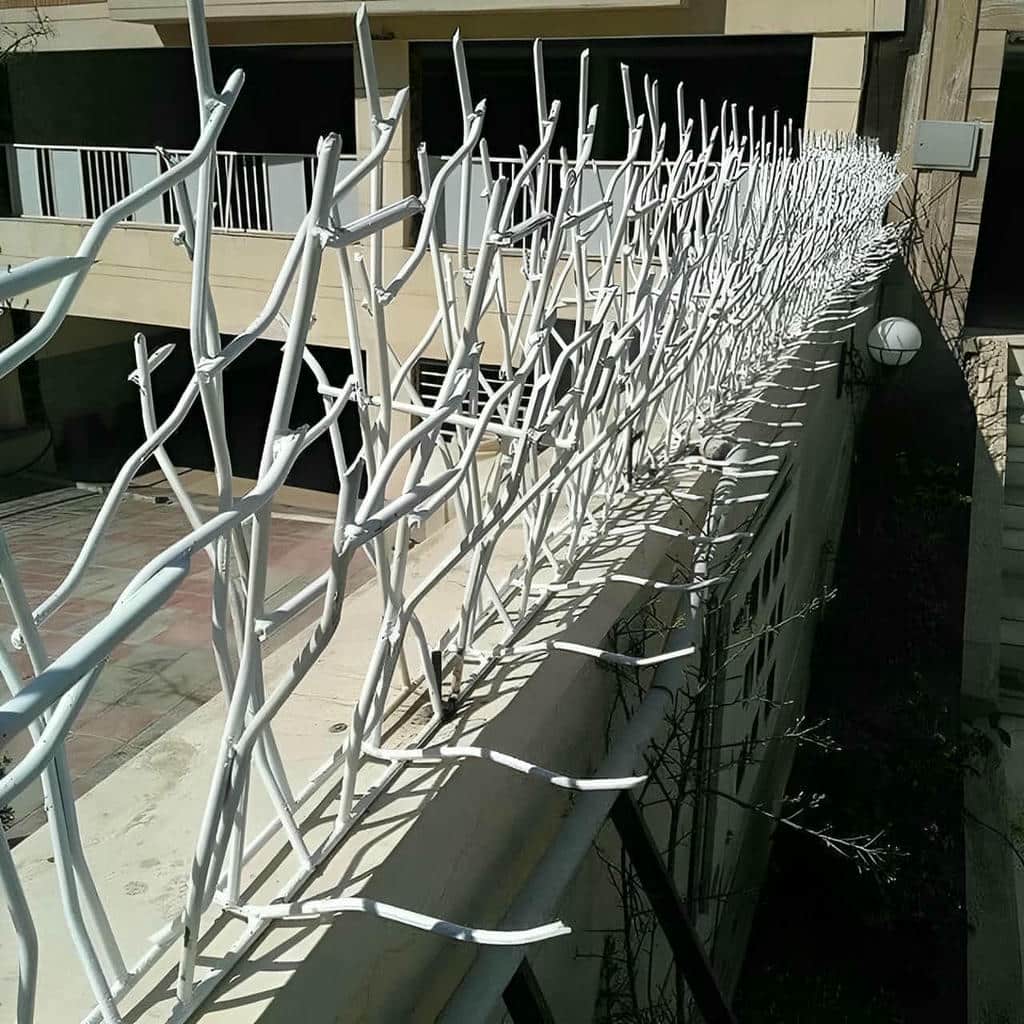 حفاظ شاخ گوزنی دیوار ساختمان در طالقان