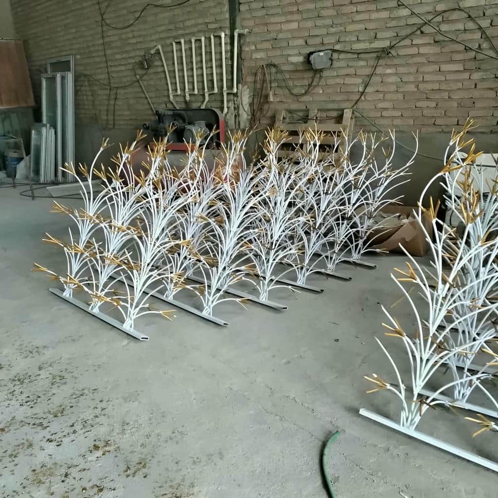 نصب حفاظ شاخ گوزنی دیوار ساختمان رنگ الکترواستاتیک در کاشان