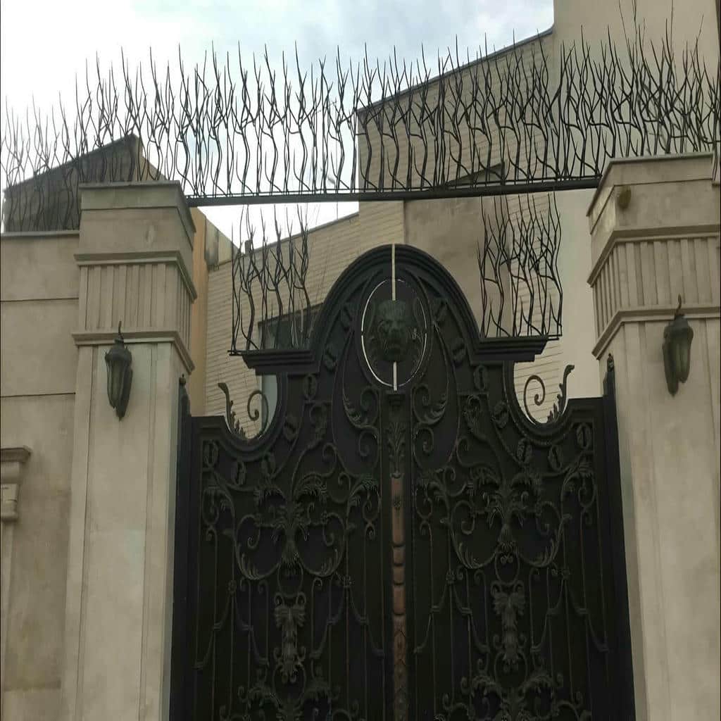 نصب حفاظ شاخ گوزنی دیوار ساختمان رنگ هماهنگ نما در گنبدکاووس