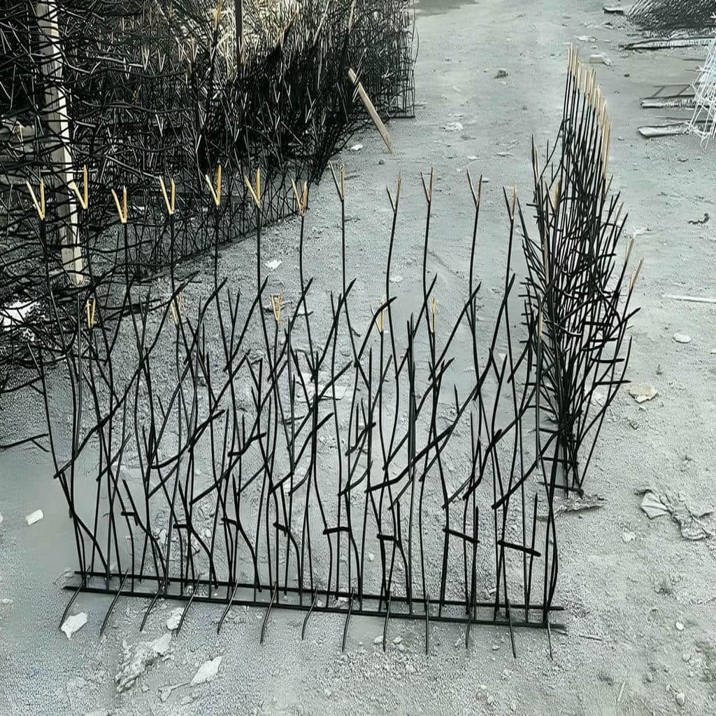 نصب حفاظ شاخ گوزنی دیوار ساختمان رنگ کوره ای در تبریز