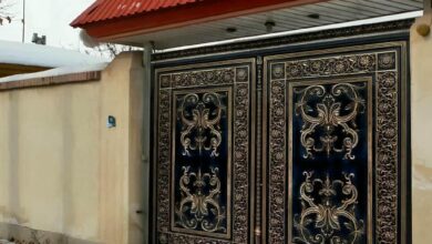 درب حیاط ویلا مدل فلزی فرفورژه ۲۰۲