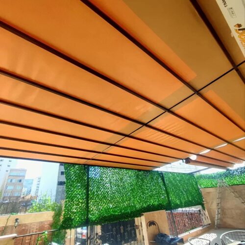 سقف برقی پارچه‌ای پرگولا