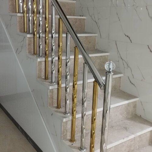 نرده استیل شیشه‌ای مدرن