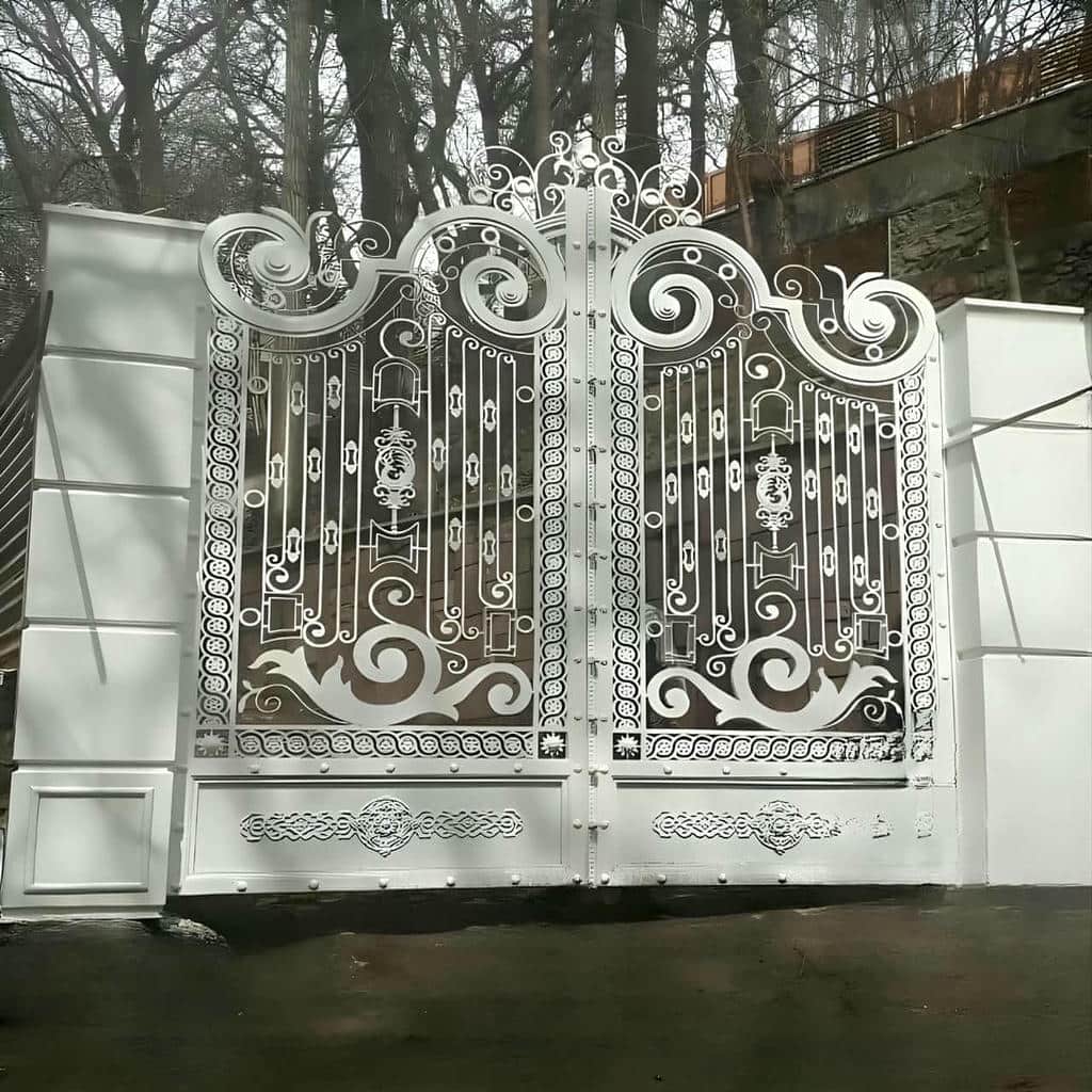 درب حیاط شاسی سنگین ساده برای سفارش ورودی مقاوم