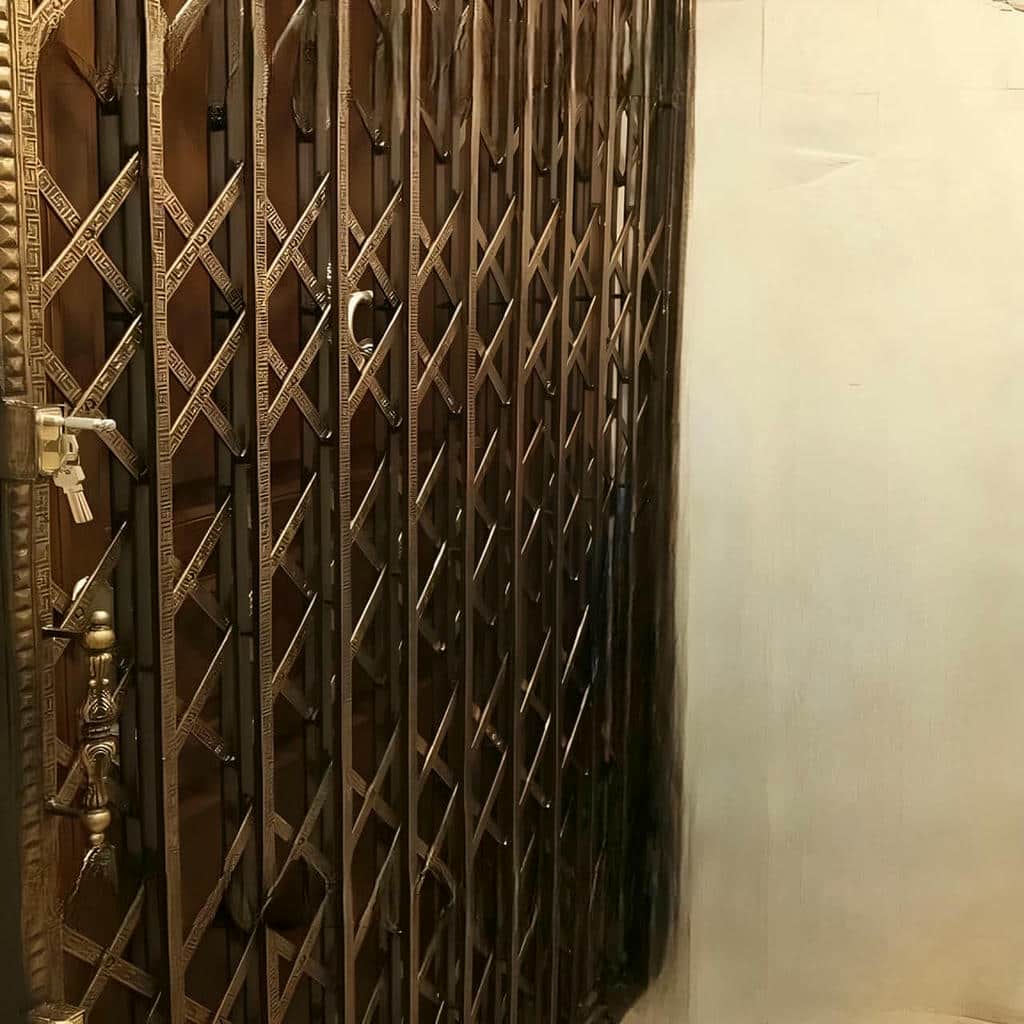 درب آکاردئونی برای واحد اداری با ریل روان و ظاهر رسمی