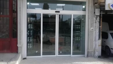 ۸ طرح درب اتوماتیک شیشه ای ورودی فروشگاه