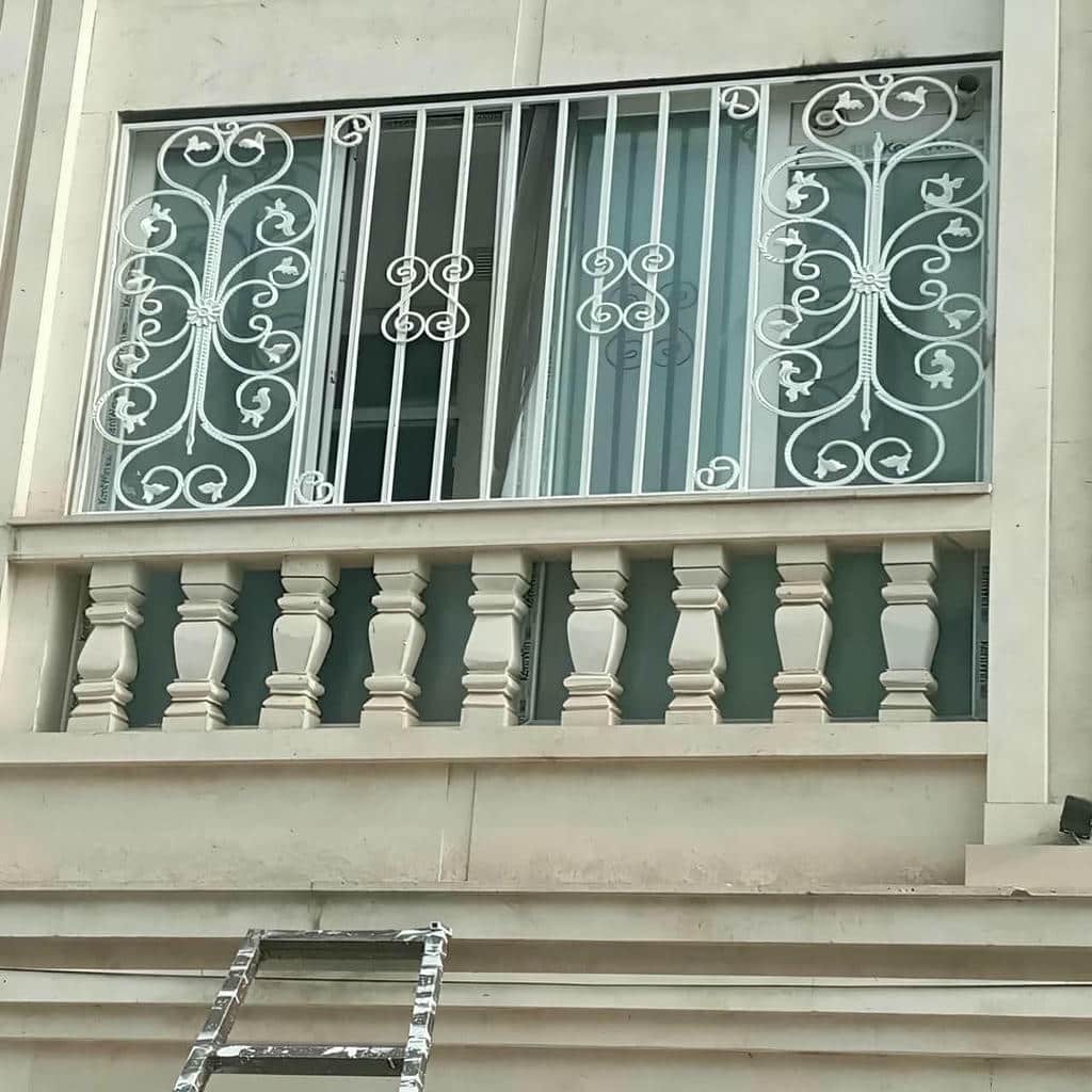 ساخت حفاظ پنجره طبقه اول امنیت ورودی با پروفیل آهنی