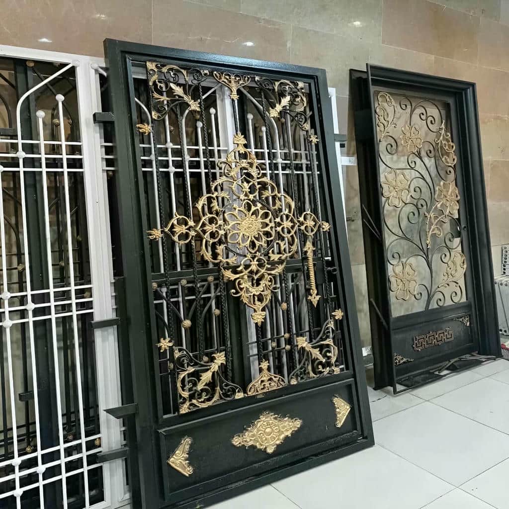 8 نمونه درب پارکینگ برش لیزری طرح هندسی
