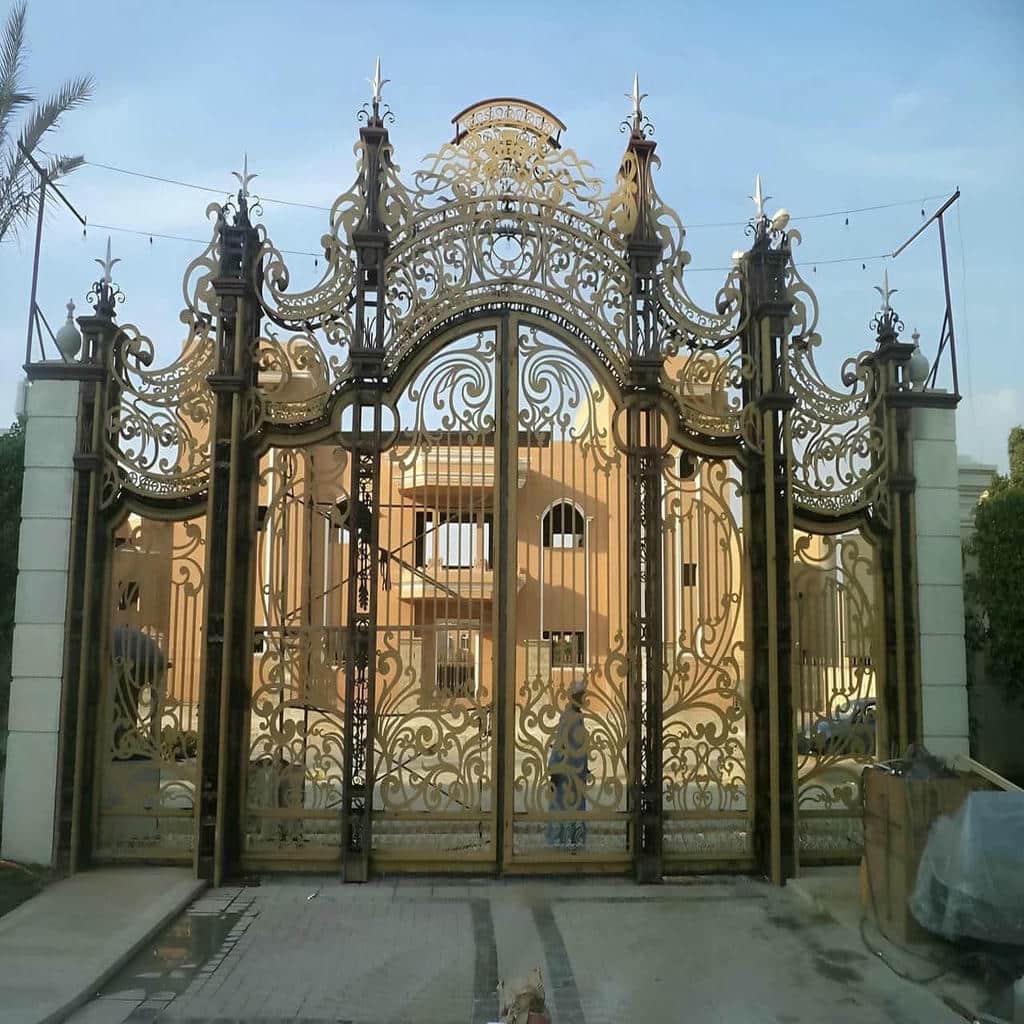 درب پارکینگ آهنی ریلی ساده برای سفارش ورودی منظم