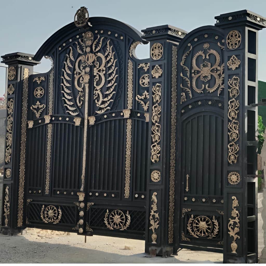 درب حیاط کتیبه دار برای فروش و اجرای ورودی خودرو