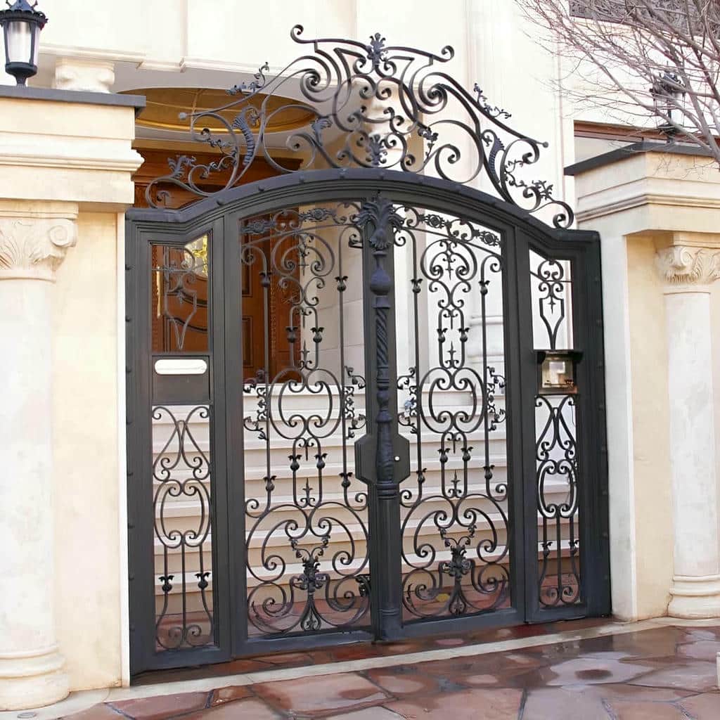 14 نمونه درب پارکینگ آهنی ریلی