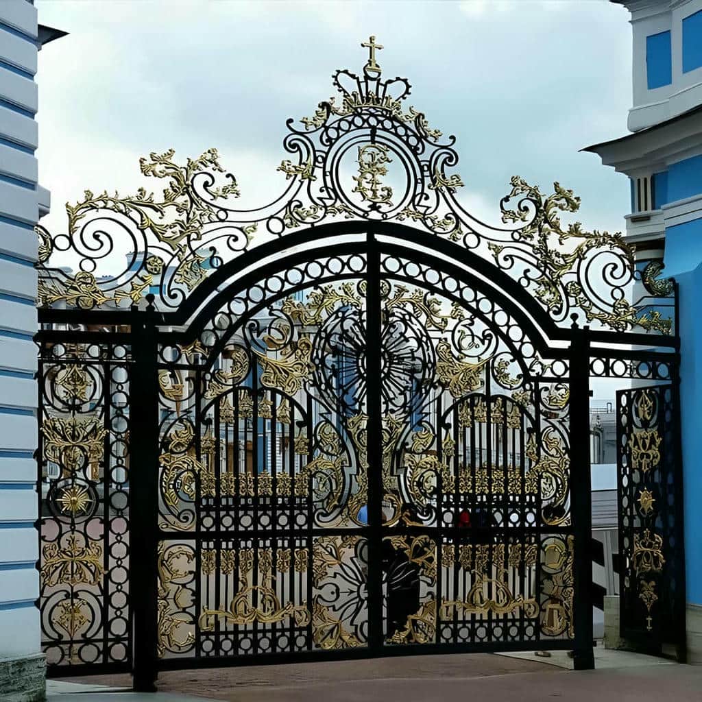 درب حیاط کتیبه دار ساده برای سفارش ورودی شکیل