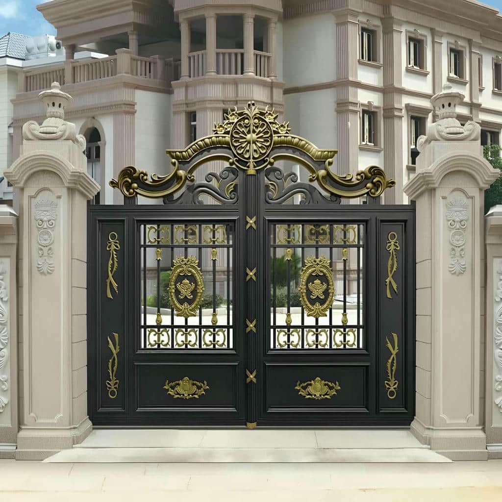 خرید درب حیاط نمای آجری با مشاوره انتخاب رنگ