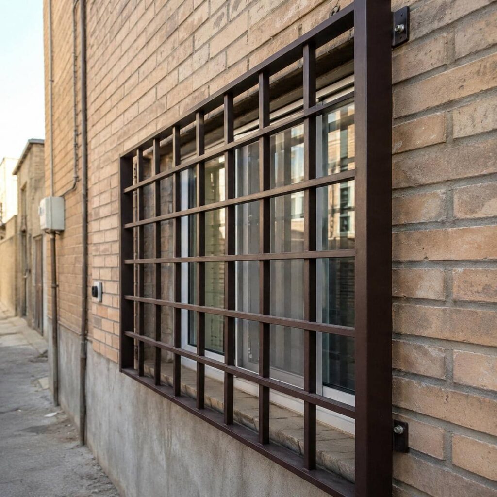 خدمات نصب حفاظ پنجره ضد سرقت میله عمودی با پشتیبانی