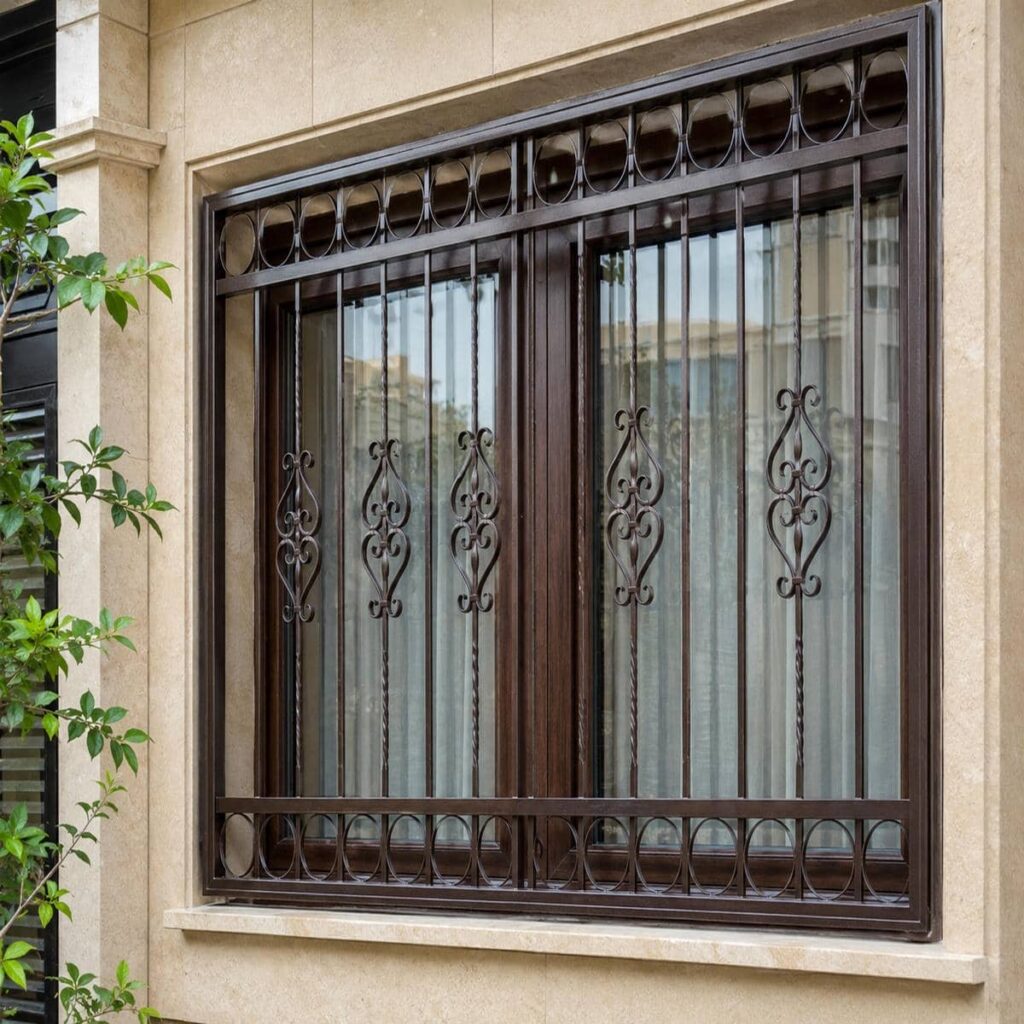 نصب حفاظ پنجره دوجداره ضد سرقت بدون فشار به قاب