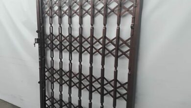 13 نمونه درب آکاردئونی چهار گل لوزی