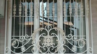 حفاظ پنجره فرفورژه با طرح ظریف