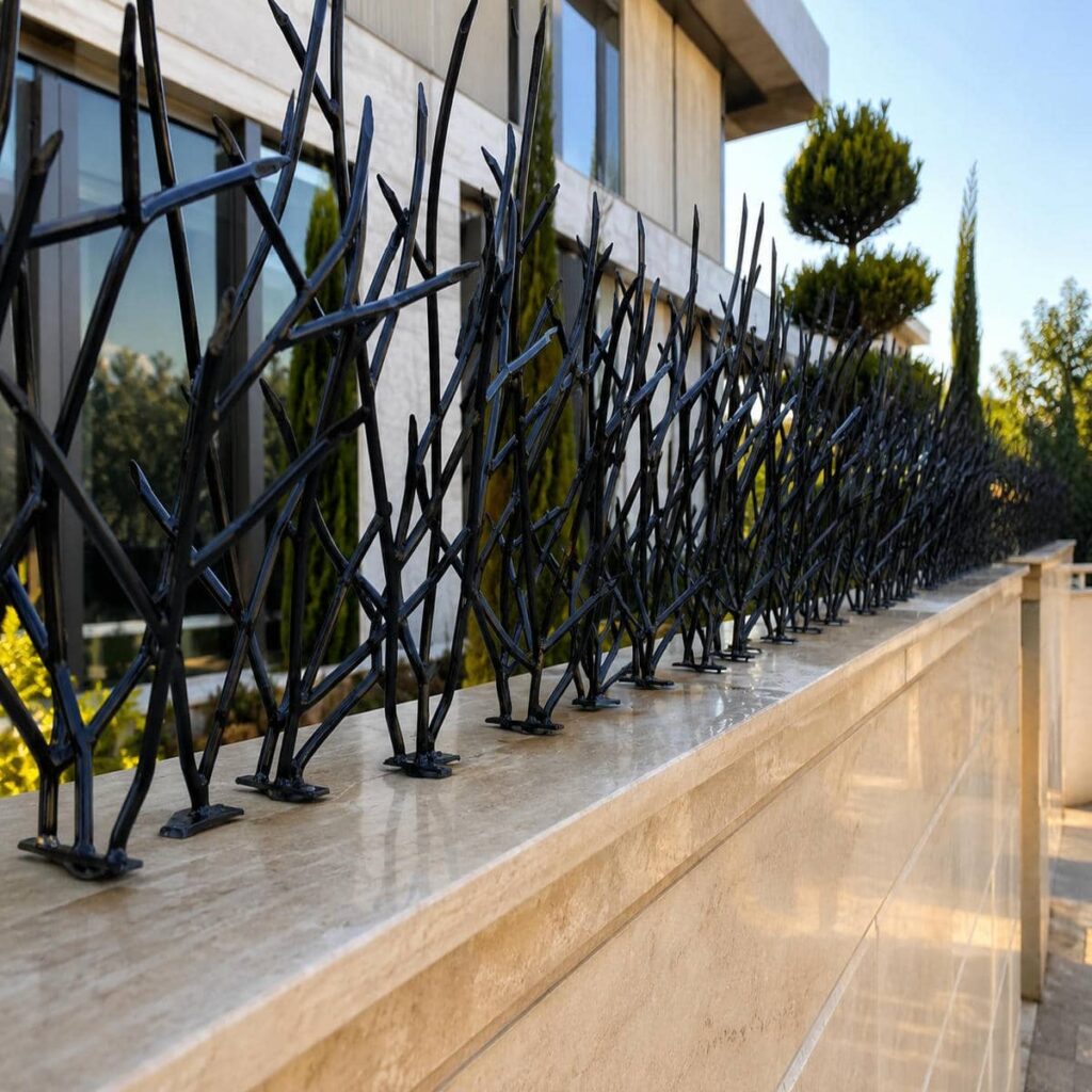 نرده آهنی روی دیوار مدل شاخ گوزنی